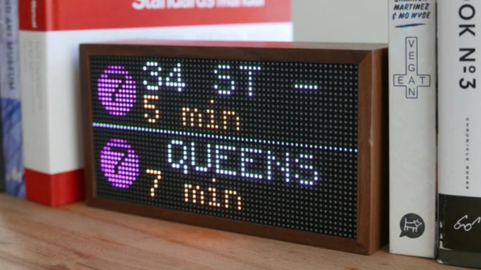 What a cute display of train times!